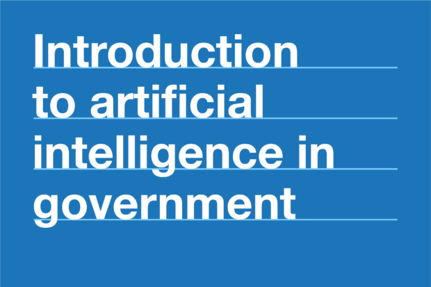 "Introduction to artificial intelligence in government" course card