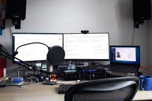 Image of a remote working desk