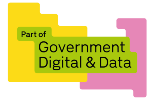 Branding logo with text reading Part of Government Digital and Data